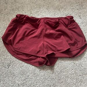 Lululemon Athletica Red Athletic Shorts